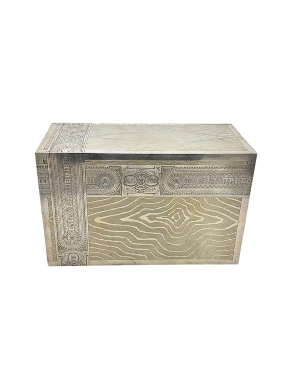 Antique Russian silver trompe l'oeil large cigar box, Moscow, 1888 by Ovchinnikov. - image 6