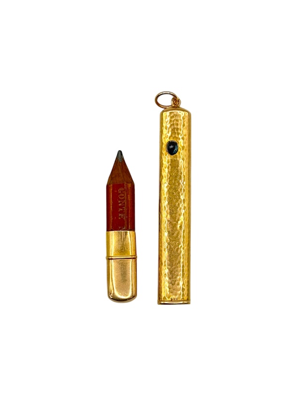 Faberge gold and sapphire pencil holder, Odessa, c.1910. - image 3