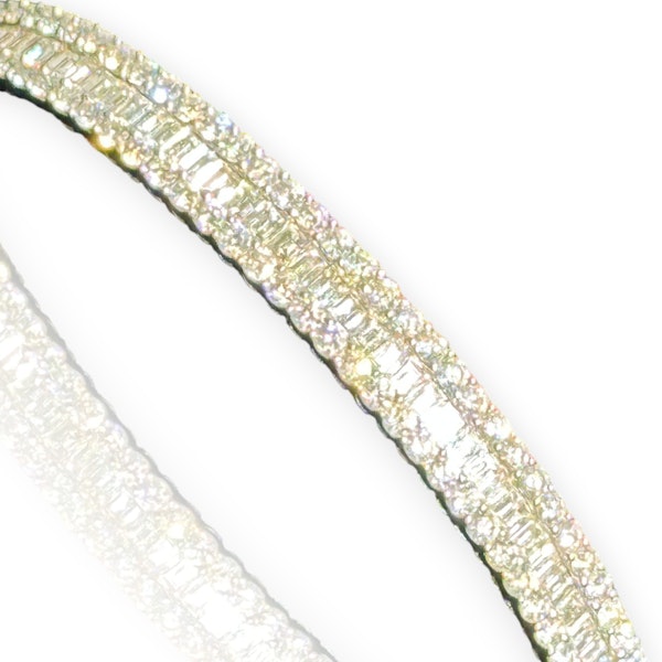 Exquisite 4.24ct Diamond Bangle in 18k White Gold - image 1