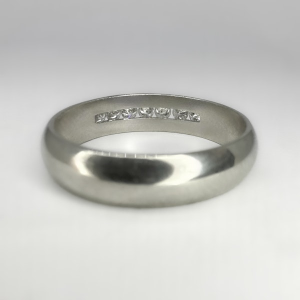 Platinum Band Ring Diamond Set - Saddingtons Jewellery Stand 375 - image 3