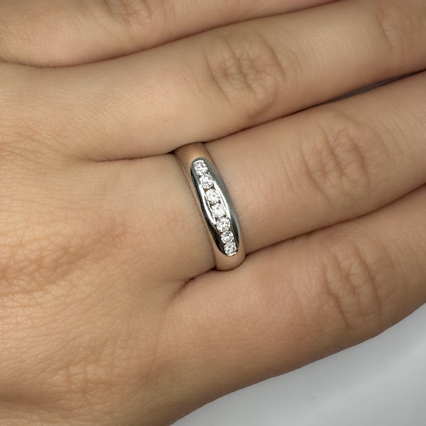 Platinum Band Ring Diamond Set - Saddingtons Jewellery Stand 375 - image 2