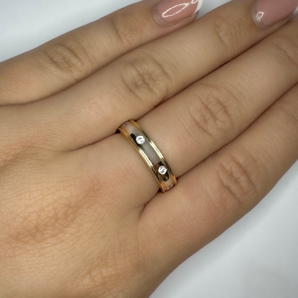 Diamond Set Wedding Band Ring - Saddingtons Jewellery Stand 375 - image 2