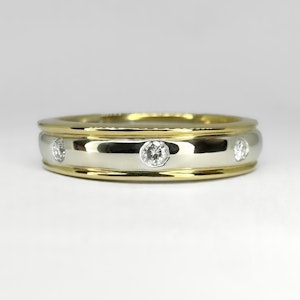 Diamond Set Wedding Band Ring - Saddingtons Jewellery Stand 375