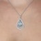 Pear Drop Aquamarine Diamond Pendant - Saddingtons Jewellery Stand 375 - image 2