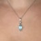 Aquamarine and Diamond Drop Pendant - Saddingtons Jewellery Stand 375 - image 2