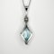 Aquamarine and Diamond Drop Pendant - Saddingtons Jewellery Stand 375 - image 3