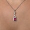 Deep Pink Tourmaline Diamond Drop Pendant - Saddingtons Jewellery Stand 375 - image 2