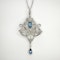 Art Nouveau Aquamarine Pendant - Saddingtons Jewellery Stand 375 - image 1