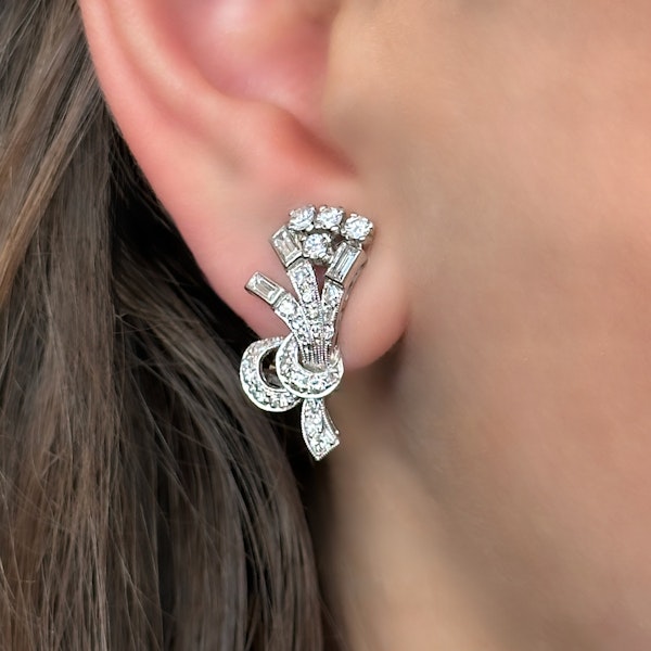 Baguette & Brilliant Cut Diamond Earrings - Saddingtons Jewellery Stand 375 - image 2
