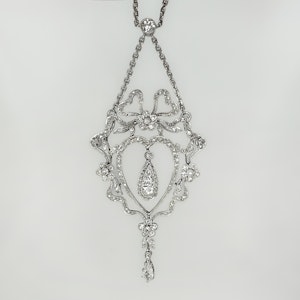 Belle Epoque Diamond Heart Pendant - Saddingtons Jewellery Stand 375