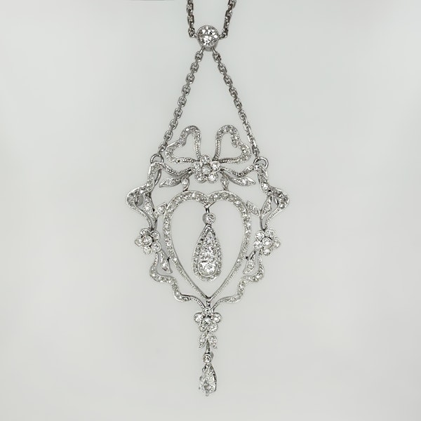 Belle Epoque Diamond Heart Pendant - Saddingtons Jewellery Stand 375 - image 1
