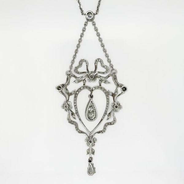 Belle Epoque Diamond Heart Pendant - Saddingtons Jewellery Stand 375 - image 3