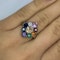Rare Antique Multi Gem Cluster Ring - Saddingtons Jewellery Stand 375 - image 4