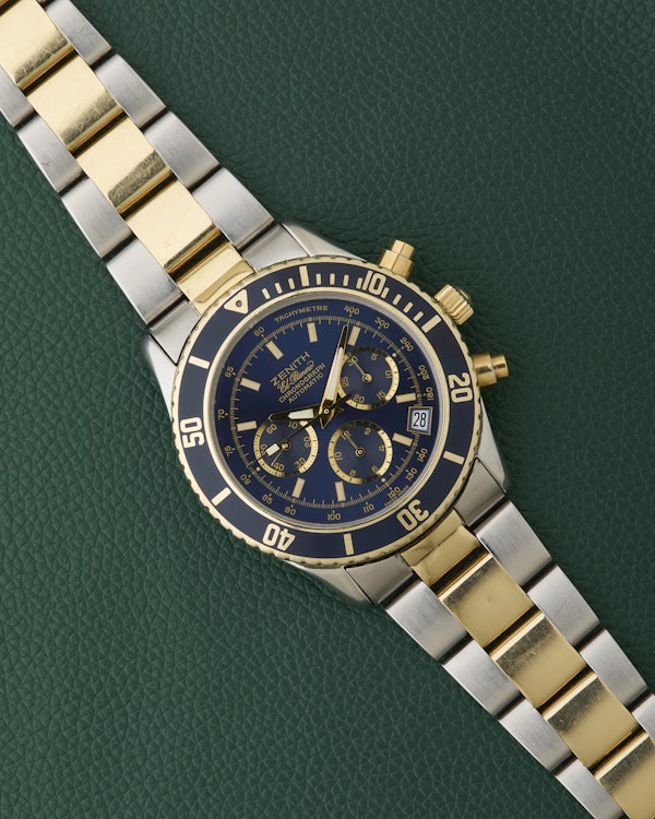 Zenith De Luca 89.0310.400 El Primero Blue Dial Steel & 14K Gold - image 2