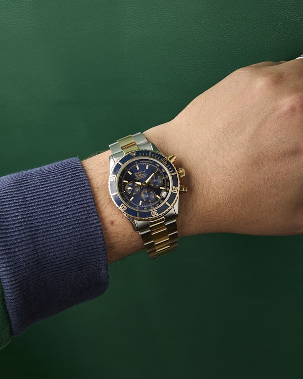 Zenith De Luca 89.0310.400 El Primero Blue Dial Steel & 14K Gold - image 16