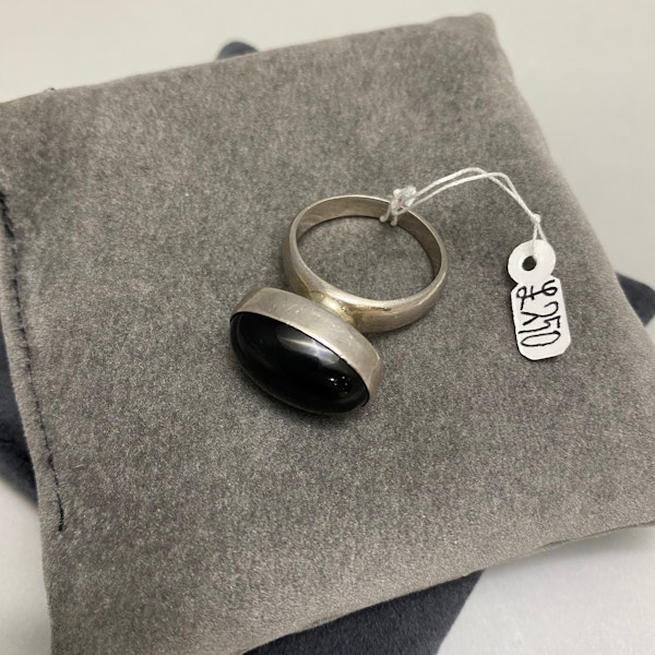 Georg Jensen Onyx Ring, Nana Jørgen Ditzel, date cira 1970, SHAPIRO & Co since1979 - image 1