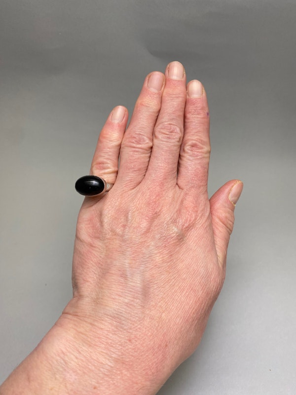Georg Jensen Onyx Ring, Nana Jørgen Ditzel, date cira 1970, SHAPIRO & Co since1979 - image 2