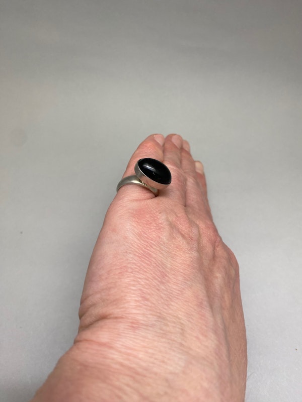 Georg Jensen Onyx Ring, Nana Jørgen Ditzel, date cira 1970, SHAPIRO & Co since1979 - image 3