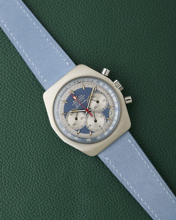 Zenith A788 El Primero Vintage Chronograph Pulsations Blue Dial - image 2