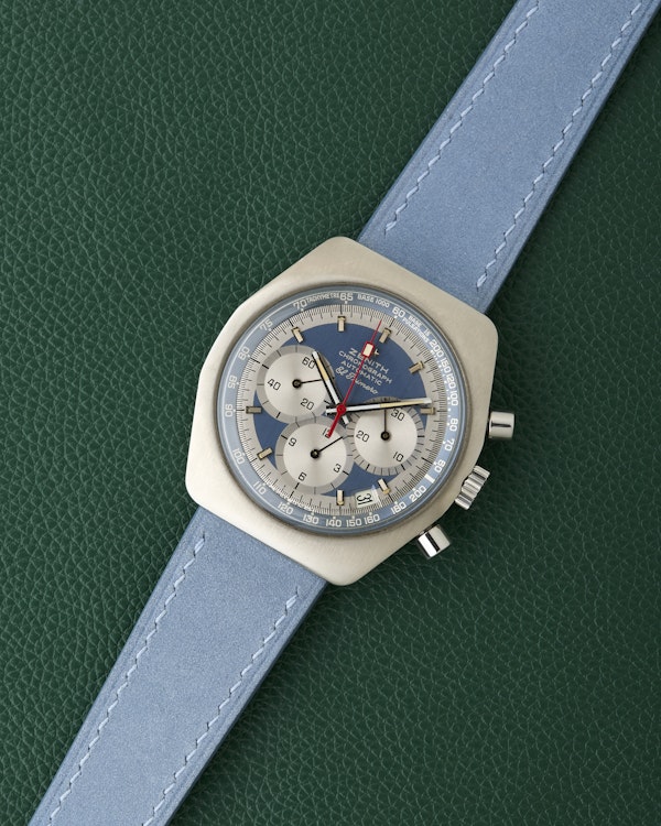 Zenith A788 El Primero Vintage Chronograph Pulsations Blue Dial - image 3