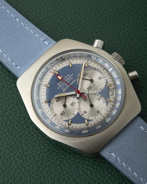 Zenith A788 El Primero Vintage Chronograph Pulsations Blue Dial - image 8