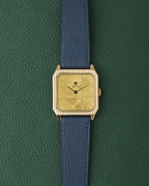 Bouverie 9K British London Yellow Gold Tank Quartz Vintage 1983