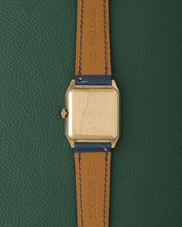 Bouverie 9K British London Yellow Gold Tank Quartz Vintage 1983 - image 11