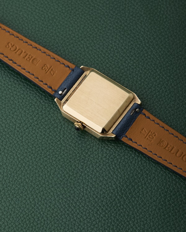 Bouverie 9K British London Yellow Gold Tank Quartz Vintage 1983 - image 10