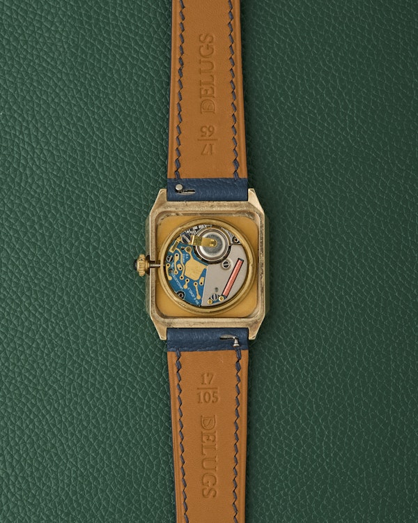 Bouverie 9K British London Yellow Gold Tank Quartz Vintage 1983 - image 12