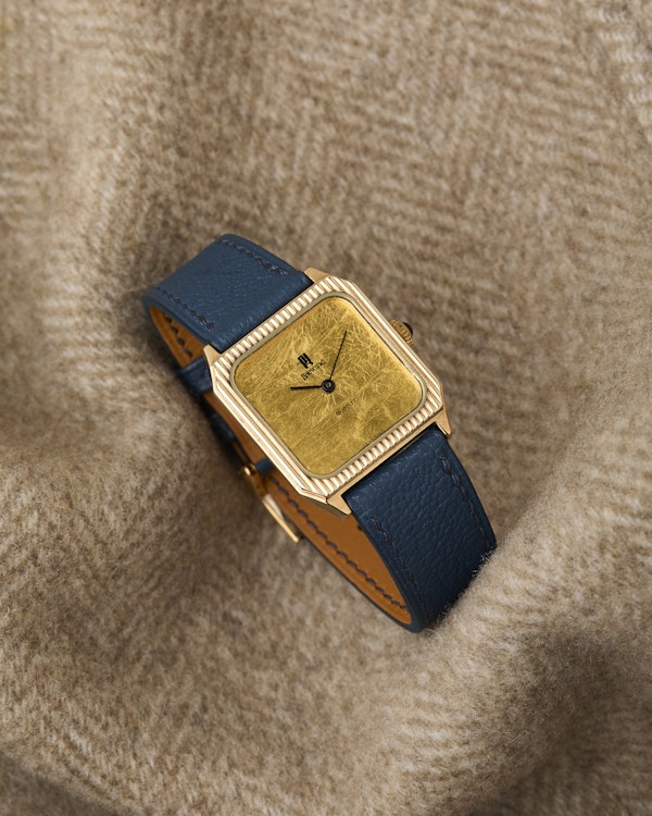 Bouverie 9K British London Yellow Gold Tank Quartz Vintage 1983 - image 16