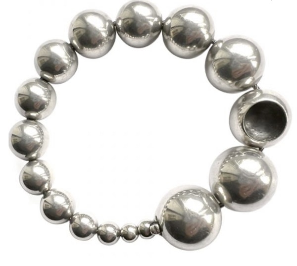 Georg Jensen Cave bracelet 441 designed by Jacqueline Rabun. Sterling silver. Made in Denmark. Mark Constable Unit 301 - image 1