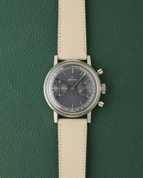 Zenith A271 Slate Sunburst Grey Vintage Chronograph - image 1