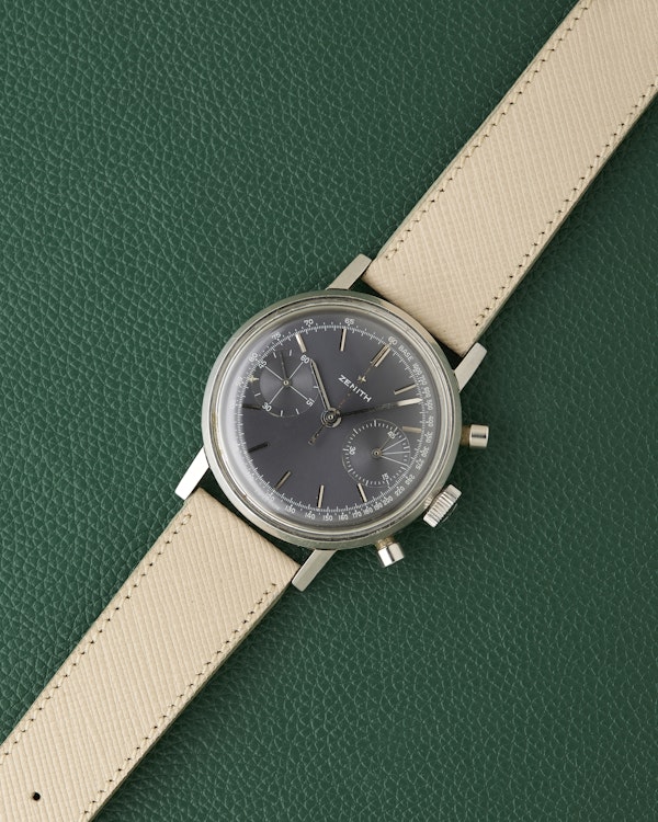 Zenith A271 Slate Sunburst Grey Vintage Chronograph - image 3
