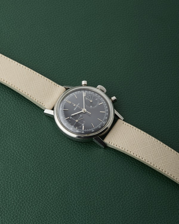 Zenith A271 Slate Sunburst Grey Vintage Chronograph - image 8