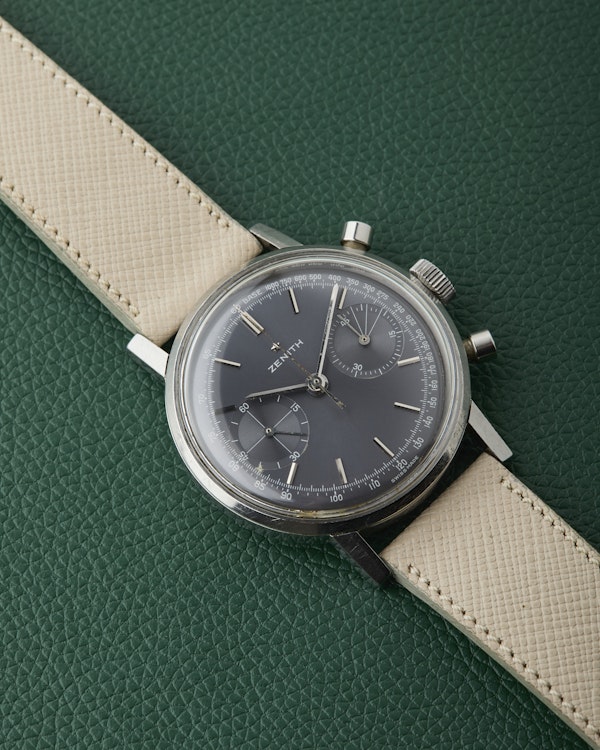 Zenith A271 Slate Sunburst Grey Vintage Chronograph - image 7