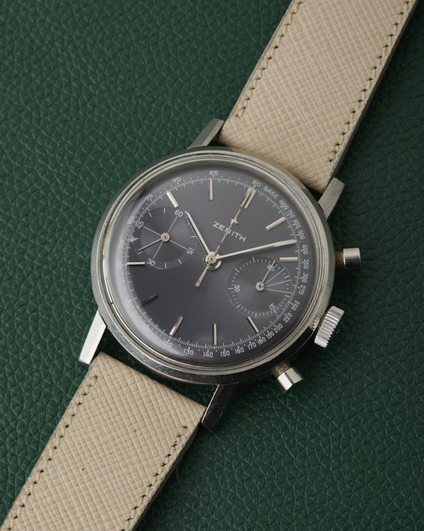 Zenith A271 Slate Sunburst Grey Vintage Chronograph - image 16