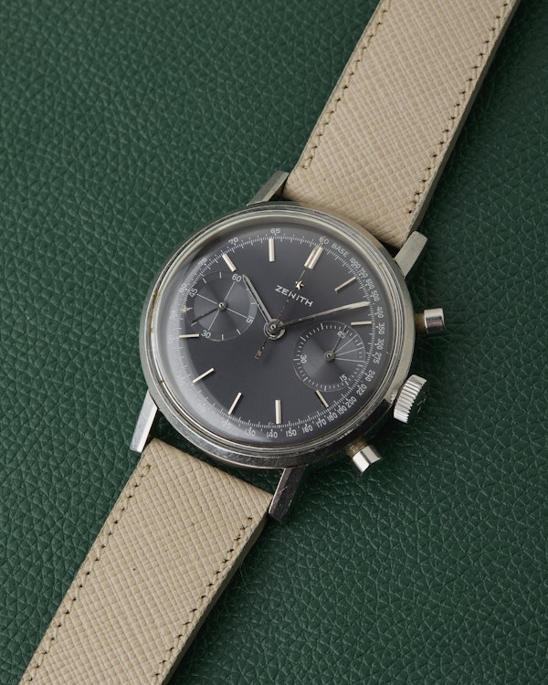 Zenith A271 Slate Sunburst Grey Vintage Chronograph - image 6