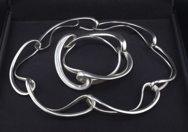 Georg Jensen Infinity Necklace 452 Sterling Silver. Mark Constable Unit 301 - image 1