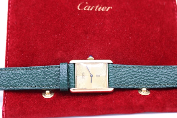Cartier Must De Cartier Rare Discor Dial New Strap Cartier Pouch - image 11