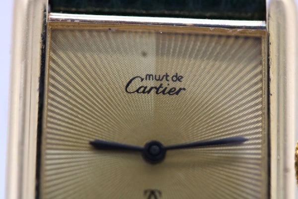 Cartier Must De Cartier Rare Discor Dial New Strap Cartier Pouch - image 10