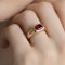 1.5ct Natural Ruby • 18k Yellow Gold • French Mark - image 1