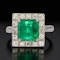 Vintage Emerald Diamond Ring at Deco&Vintage Ltd - image 2