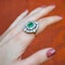 Lovely Colombian Emerald Diamond Ring at Deco&Vintage Ltd - image 2