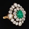 Lovely Colombian Emerald Diamond Ring at Deco&Vintage Ltd - image 4
