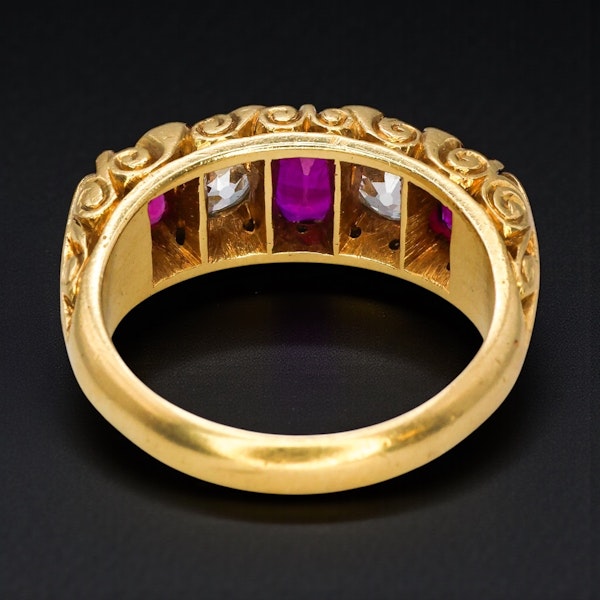 Lovely Burmese Ruby Diamond Ring at Deco&Vintage Ltd - image 5