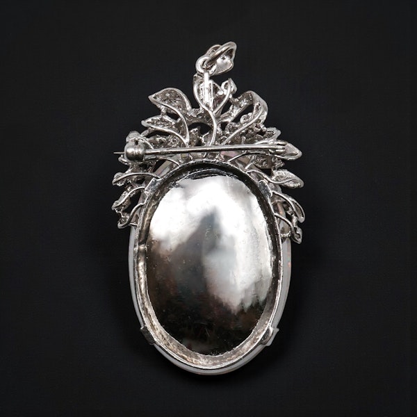 Large Opal Diamond Pendant/Brooch at Deco&Vintage Ltd - image 5