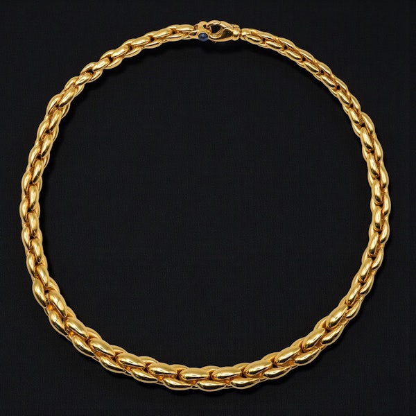 Lovely French 18ct Gold And Sapphire Necklace at Deco&Vintage Ltd - image 2