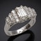 1.1ct Emerald-cut Diamond 18ct White Gold Ring at Deco&Vintage Ltd - image 3