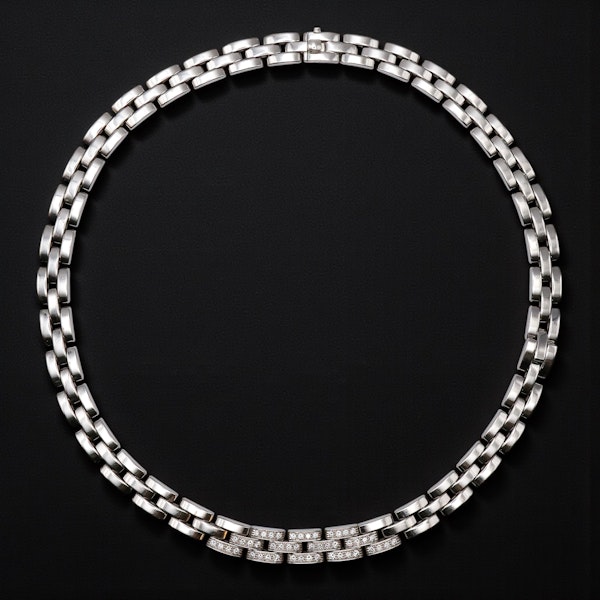 Lovely Cartier Paris 18ct White Gold Diamond Necklace at Deco&Vintage Ltd - image 3