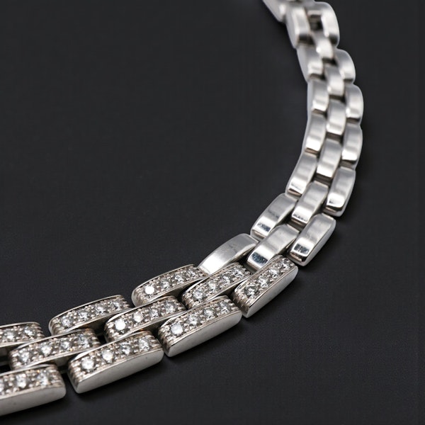 Lovely Cartier Paris 18ct White Gold Diamond Necklace at Deco&Vintage Ltd - image 4